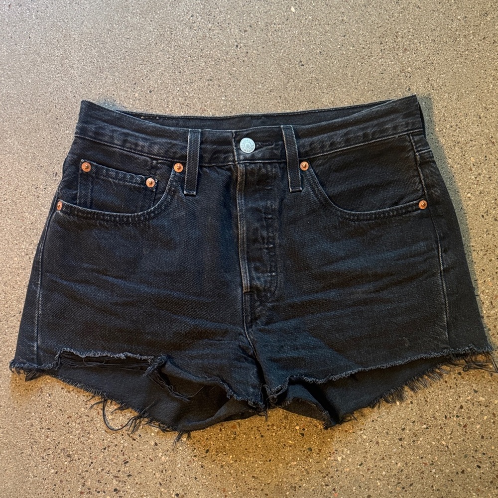 Levi’s Black Denim Women Shorts